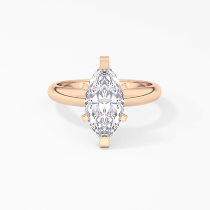 Marquise Cut 1.79 Carat Moissanite Ring – Solitaire Style in Gold