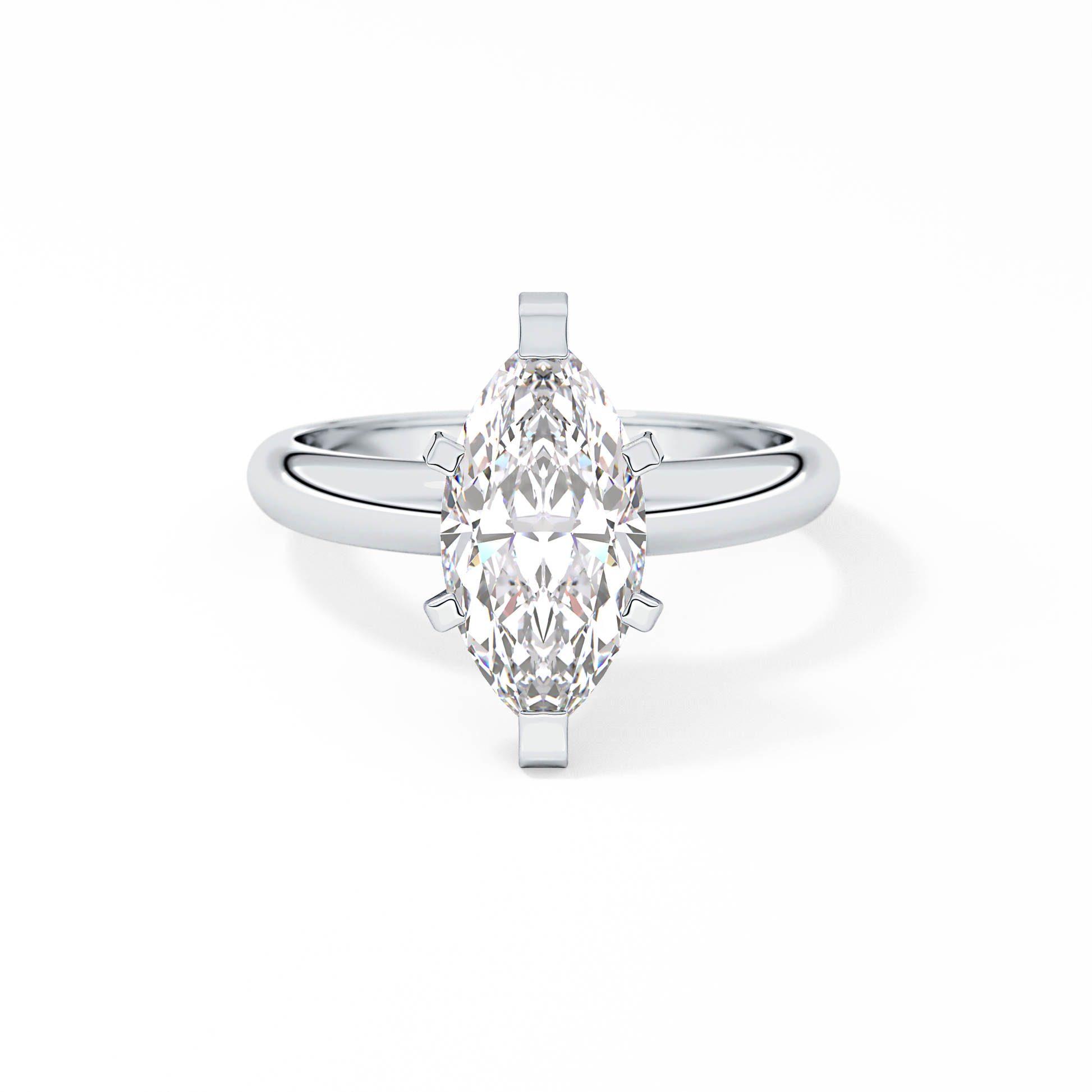 Marquise Cut 1.79 Carat Moissanite Ring – Solitaire Style in Gold