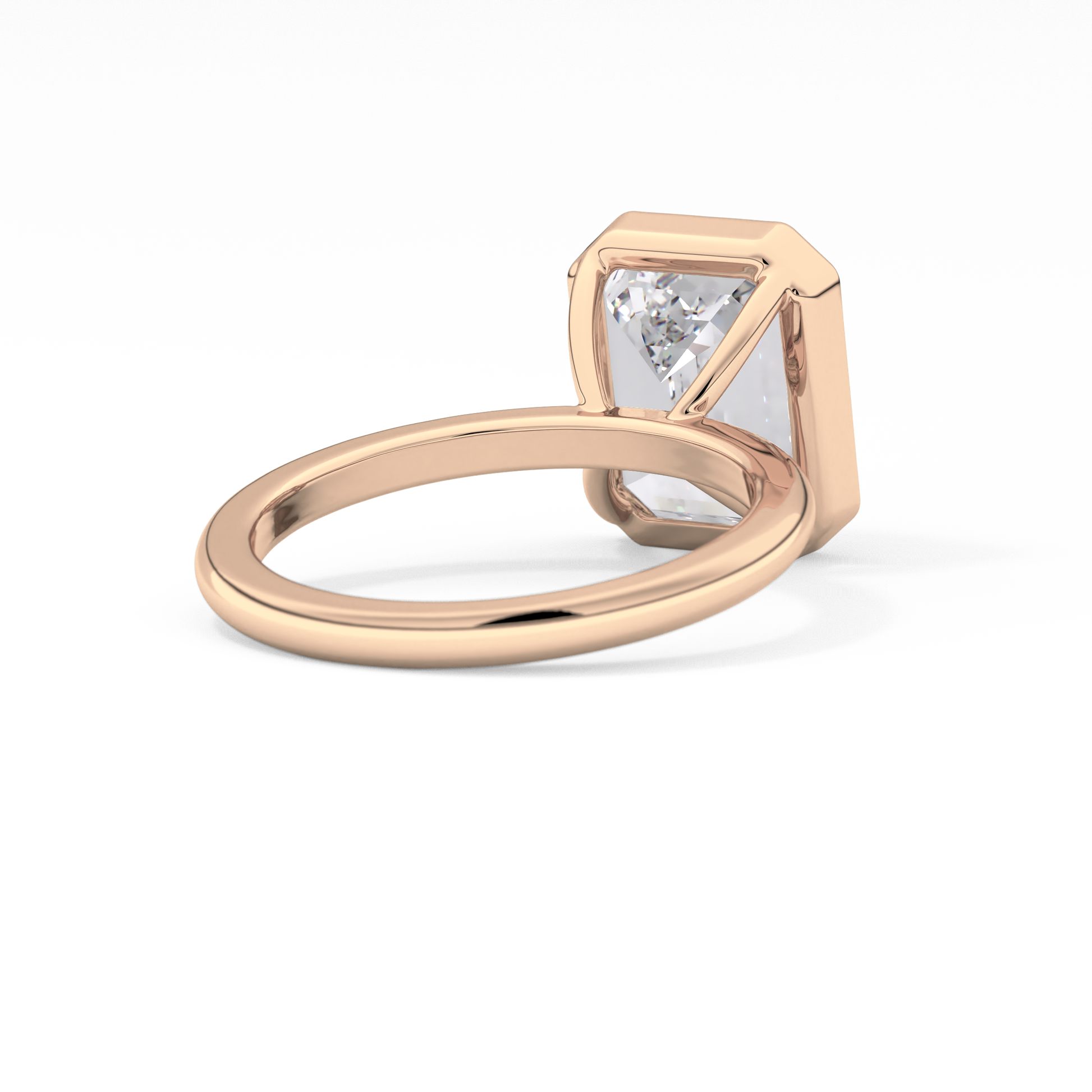 Emerald Cut 3.71 Carat Moissanite Ring - Solitaire Setting in Gold