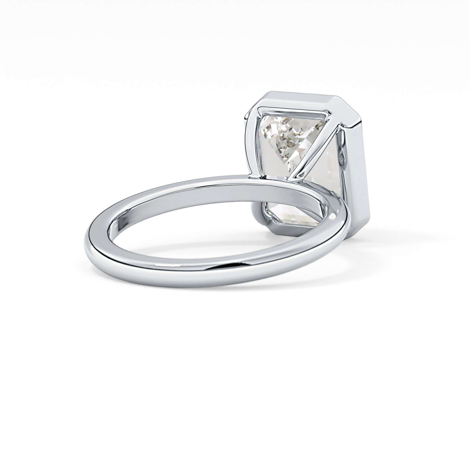 Emerald Cut 3.71 Carat Moissanite Ring - Solitaire Setting in Gold