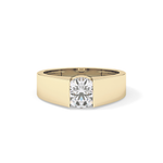Round Cut 1.11 Carat Moissanite Men's Wedding Band - Tension Setting in Gold 9