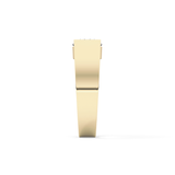 Round Cut 1.11 Carat Moissanite Men's Wedding Band - Tension Setting in Gold 12