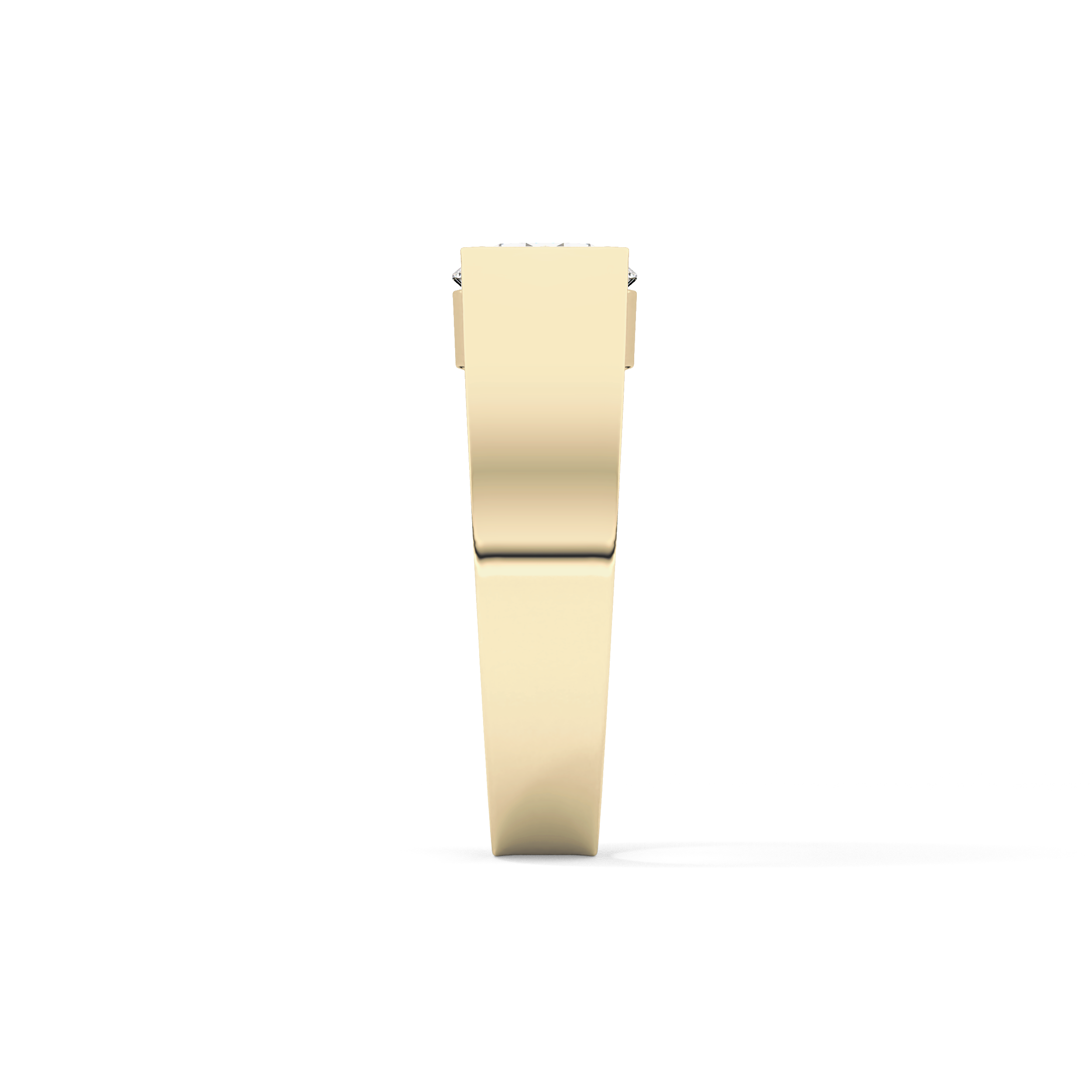 Round Cut 1.11 Carat Moissanite Men's Wedding Band - Tension Setting in Gold 12