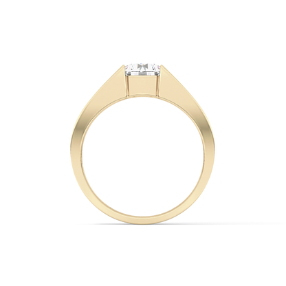 Round Cut 1.11 Carat Moissanite Ring - Tension Setting in Gold