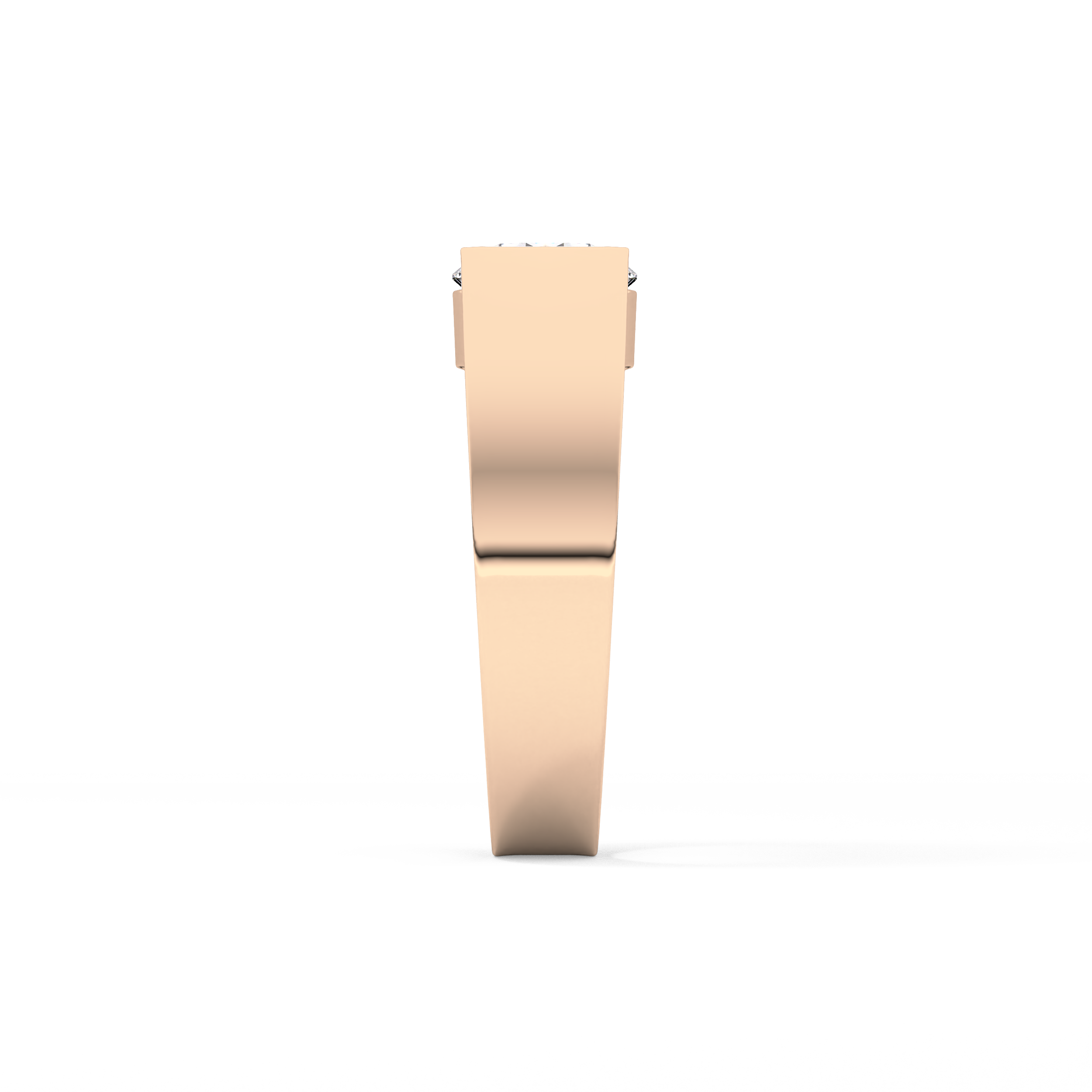 Round Cut 1.11 Carat Moissanite Men's Wedding Band - Tension Setting in Gold 20