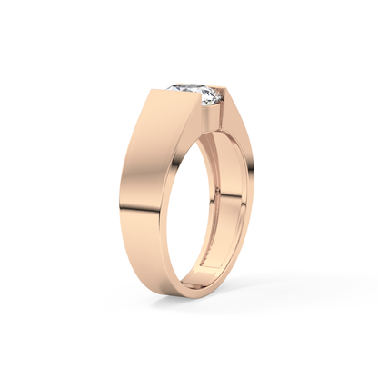 Round Cut 1.11 Carat Moissanite Ring - Tension Setting in Gold