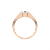 Round Cut 1.11 Carat Moissanite Men's Wedding Band - Tension Setting in Gold 24