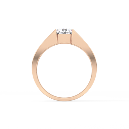 Round Cut 1.11 Carat Moissanite Ring - Tension Setting in Gold