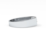 Round Cut 1.11 Carat Moissanite Men's Wedding Band - Tension Setting in Gold 3