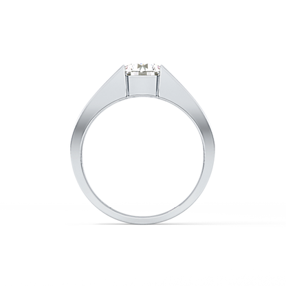 Round Cut 1.11 Carat Moissanite Ring - Tension Setting in Gold