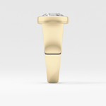 Round Cut 3.6 Carat Moissanite Men's Wedding Band - Bezel Setting in Gold 12