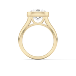Round Cut 3.6 Carat Moissanite Men's Wedding Band - Bezel Setting in Gold 16