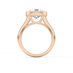Round Cut 3.6 Carat Moissanite Men's Wedding Band - Bezel Setting in Gold 24