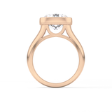 Round Cut 3.6 Carat Moissanite Men's Wedding Band - Bezel Setting in Gold 24
