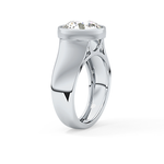 Round Cut 3.6 Carat Moissanite Men's Wedding Band - Bezel Setting in Gold 5