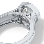 Round Cut 3.6 Carat Moissanite Men's Wedding Band - Bezel Setting in Gold 6