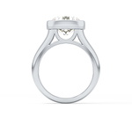 Round Cut 3.6 Carat Moissanite Men's Wedding Band - Bezel Setting in Gold 8