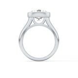 Round Cut 3.6 Carat Moissanite Men's Wedding Band - Bezel Setting in Gold 8