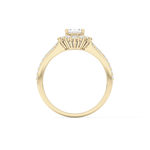 Oval Cut 0.66 Carat Moissanite Ring – Halo & Pave Setting in Gold