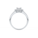Oval Cut 0.66 Carat Moissanite Ring – Halo & Pave Setting in Gold