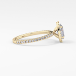 Oval Cut 0.91 Carat Moissanite Ring – Halo & Pave Setting in Gold