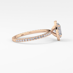 Oval Cut 0.91 Carat Moissanite Ring – Halo & Pave Setting in Gold