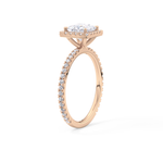 Princess Cut 1.04 Carat Moissanite Ring – Halo & Pave Setting in Gold