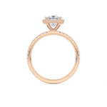 Princess Cut 1.04 Carat Moissanite Ring – Halo & Pave Setting in Gold