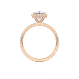Princess Cut 1.04 Carat Moissanite Ring – Halo & Pave Setting in Gold