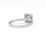 Princess Cut 1.04 Carat Moissanite Ring – Halo & Pave Setting in Gold