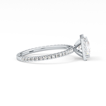 Princess Cut 1.04 Carat Moissanite Ring – Halo & Pave Setting in Gold