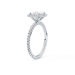 Princess Cut 1.04 Carat Moissanite Ring – Halo & Pave Setting in Gold