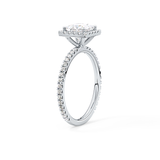 Princess Cut 1.04 Carat Moissanite Ring – Halo & Pave Setting in Gold