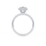 Princess Cut 1.04 Carat Moissanite Ring – Halo & Pave Setting in Gold
