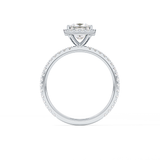 Princess Cut 1.04 Carat Moissanite Ring – Halo & Pave Setting in Gold
