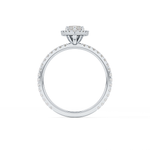 Marquise Cut 0.82 Carat Moissanite Ring – Halo & Pave Setting in Gold