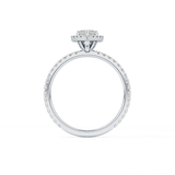 Marquise Cut 0.82 Carat Moissanite Ring – Halo & Pave Setting in Gold
