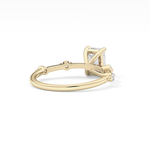 Emerald Cut 1.02 Carat Moissanite Ring – Dainty Setting in Gold