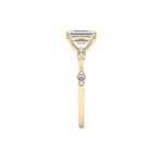 Emerald Cut 1.02 Carat Moissanite Ring – Dainty Setting in Gold