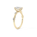 Emerald Cut 1.02 Carat Moissanite Ring – Dainty Setting in Gold