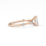 Emerald Cut 1.02 Carat Moissanite Ring – Dainty Setting in Gold