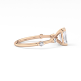 Emerald Cut 1.02 Carat Moissanite Ring – Dainty Setting in Gold