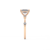 Emerald Cut 1.02 Carat Moissanite Ring – Dainty Setting in Gold