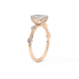 Emerald Cut 1.02 Carat Moissanite Ring – Dainty Setting in Gold