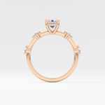 Emerald Cut 1.02 Carat Moissanite Ring – Dainty Setting in Gold