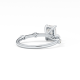 Emerald Cut 1.02 Carat Moissanite Ring – Dainty Setting in Gold