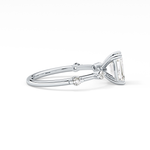 Emerald Cut 1.02 Carat Moissanite Ring – Dainty Setting in Gold