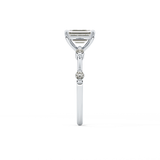 Emerald Cut 1.02 Carat Moissanite Ring – Dainty Setting in Gold