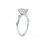 Emerald Cut 1.02 Carat Moissanite Ring – Dainty Setting in Gold