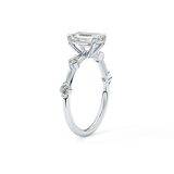 Emerald Cut 1.02 Carat Moissanite Ring – Dainty Setting in Gold
